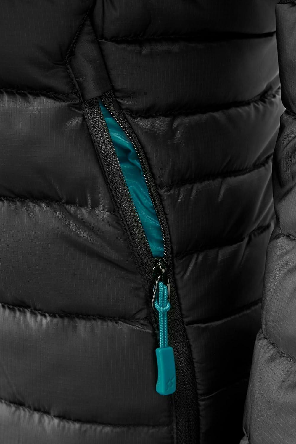 imageRab Womens Microlight Alpine 700Fill Down Hooded Puffer Jacket for Hiking ampamp SkiingBlack