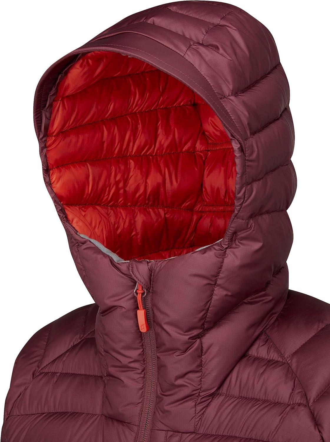 imageRab Womens Microlight Alpine 700Fill Down Hooded Puffer Jacket for Hiking ampamp SkiingDeep Heather