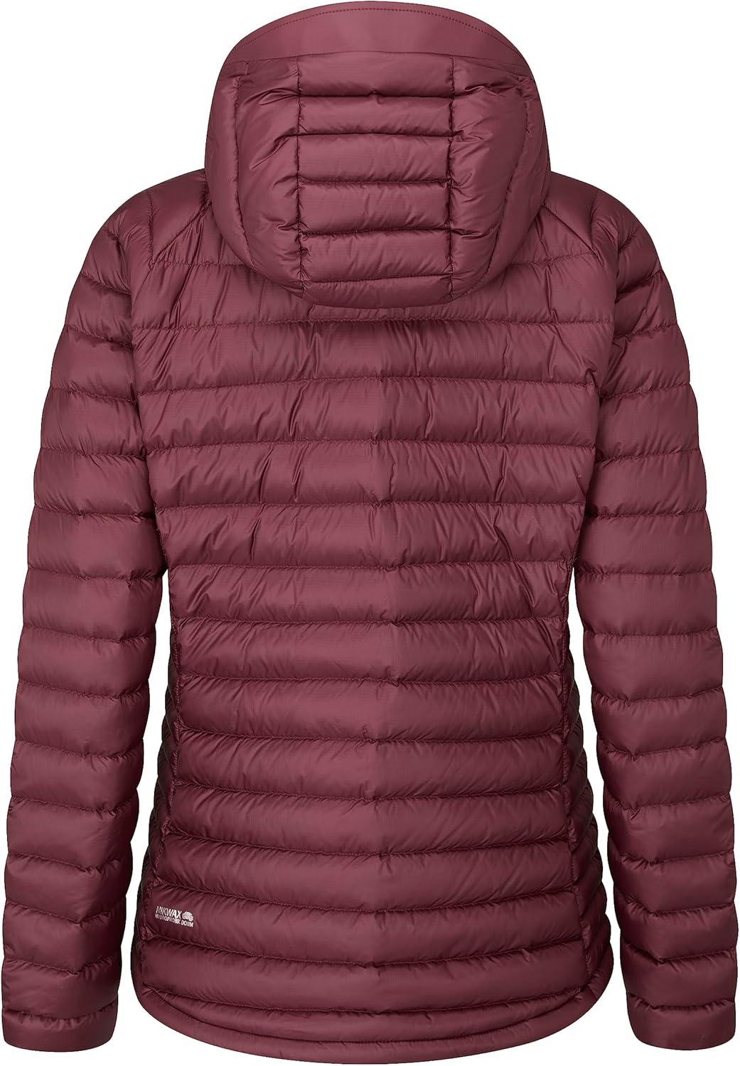 imageRab Womens Microlight Alpine 700Fill Down Hooded Puffer Jacket for Hiking ampamp SkiingDeep Heather