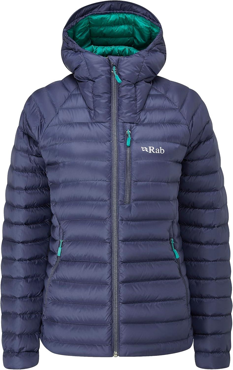 imageRab Womens Microlight Alpine 700Fill Down Hooded Puffer Jacket for Hiking ampamp SkiingDeep Ink Atlantis