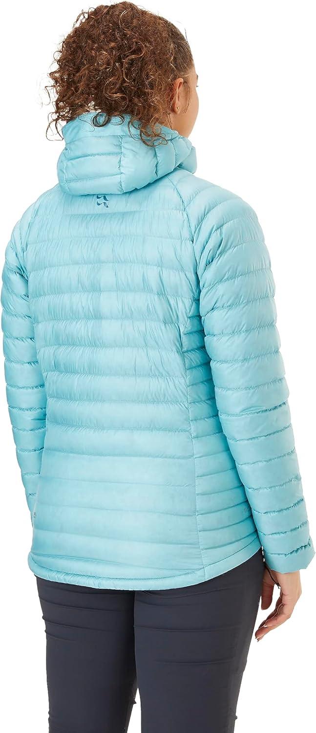 imageRab Womens Microlight Alpine 700Fill Down Hooded Puffer Jacket for Hiking ampamp SkiingMeltwater