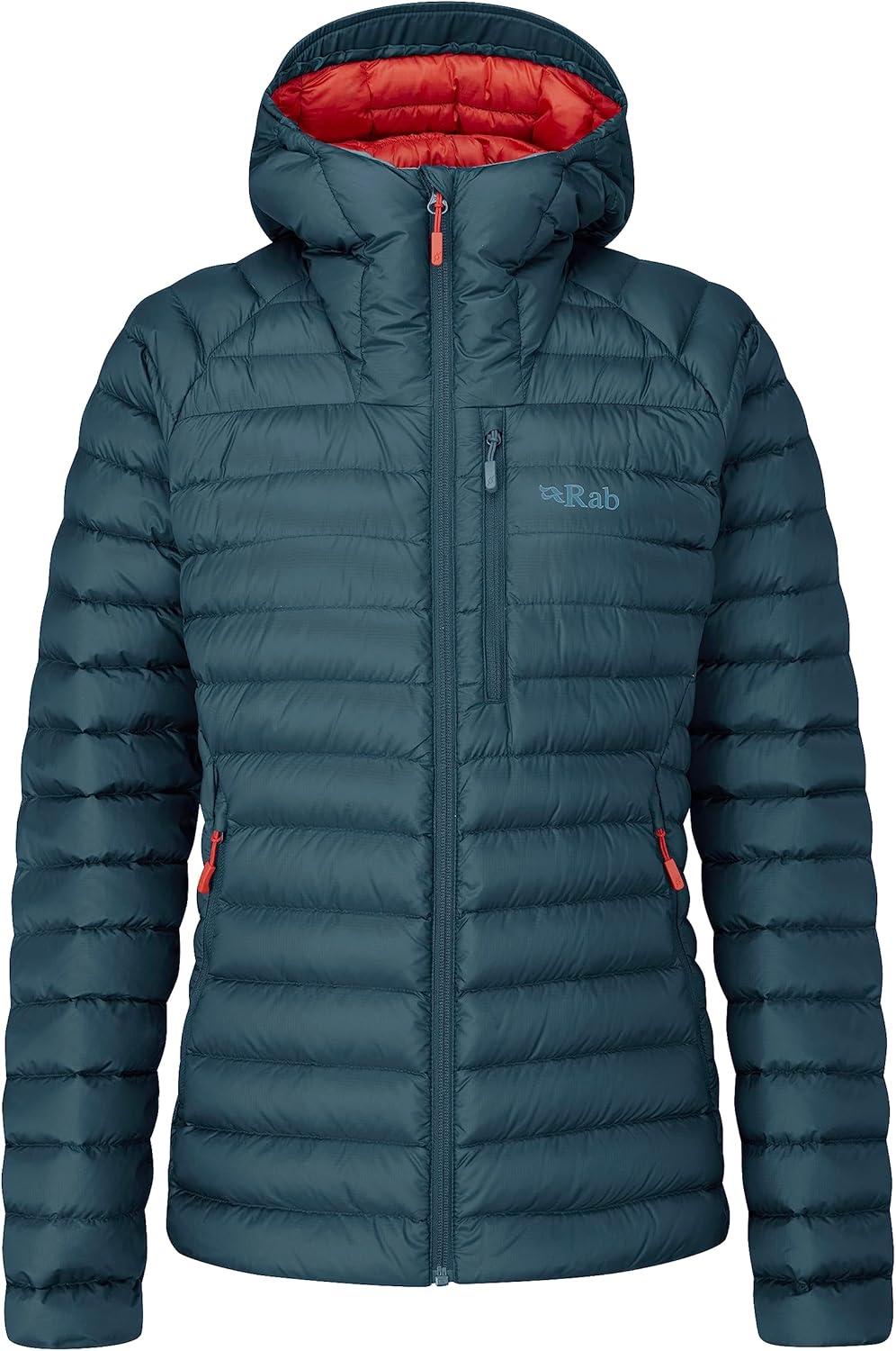 imageRab Womens Microlight Alpine 700Fill Down Hooded Puffer Jacket for Hiking ampamp SkiingOrion Blue