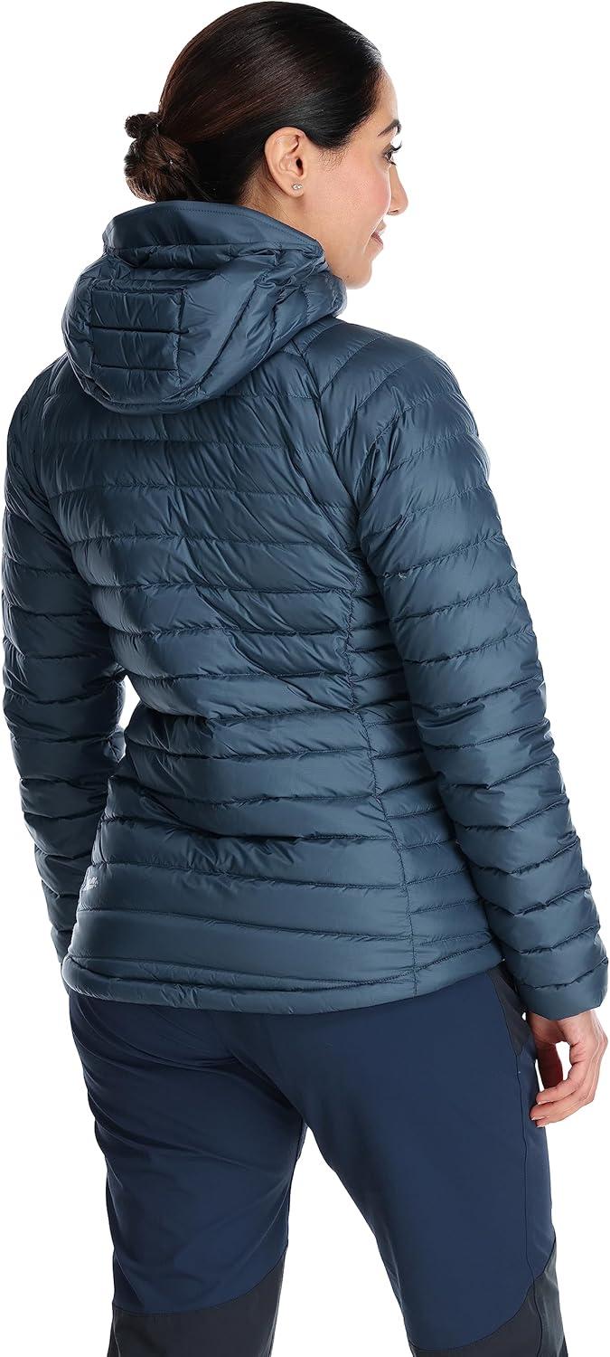 imageRab Womens Microlight Alpine 700Fill Down Hooded Puffer Jacket for Hiking ampamp SkiingOrion Blue