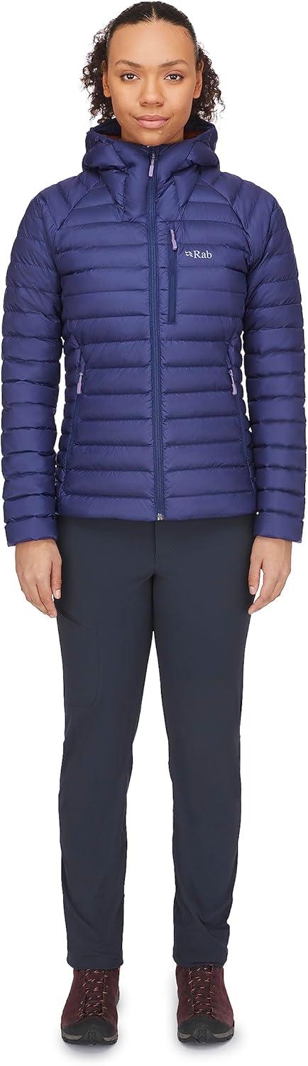 imageRab Womens Microlight Alpine 700Fill Down Hooded Puffer Jacket for Hiking ampamp SkiingPatriot BlueMarmalade
