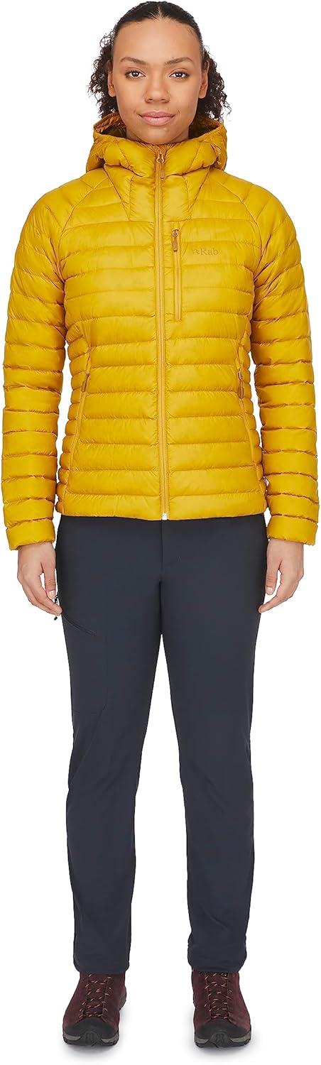 imageRab Womens Microlight Alpine 700Fill Down Hooded Puffer Jacket for Hiking ampamp SkiingSahara