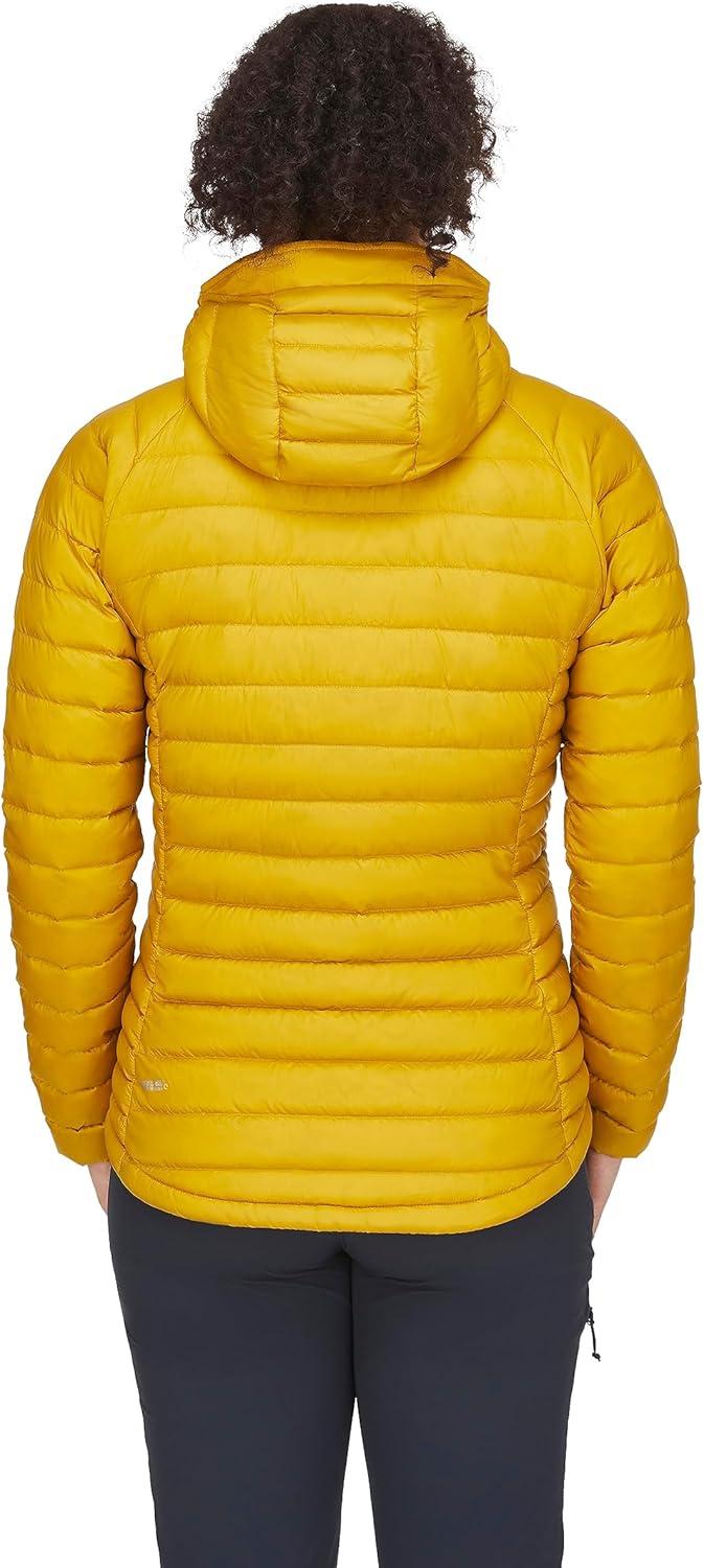 imageRab Womens Microlight Alpine 700Fill Down Hooded Puffer Jacket for Hiking ampamp SkiingSahara