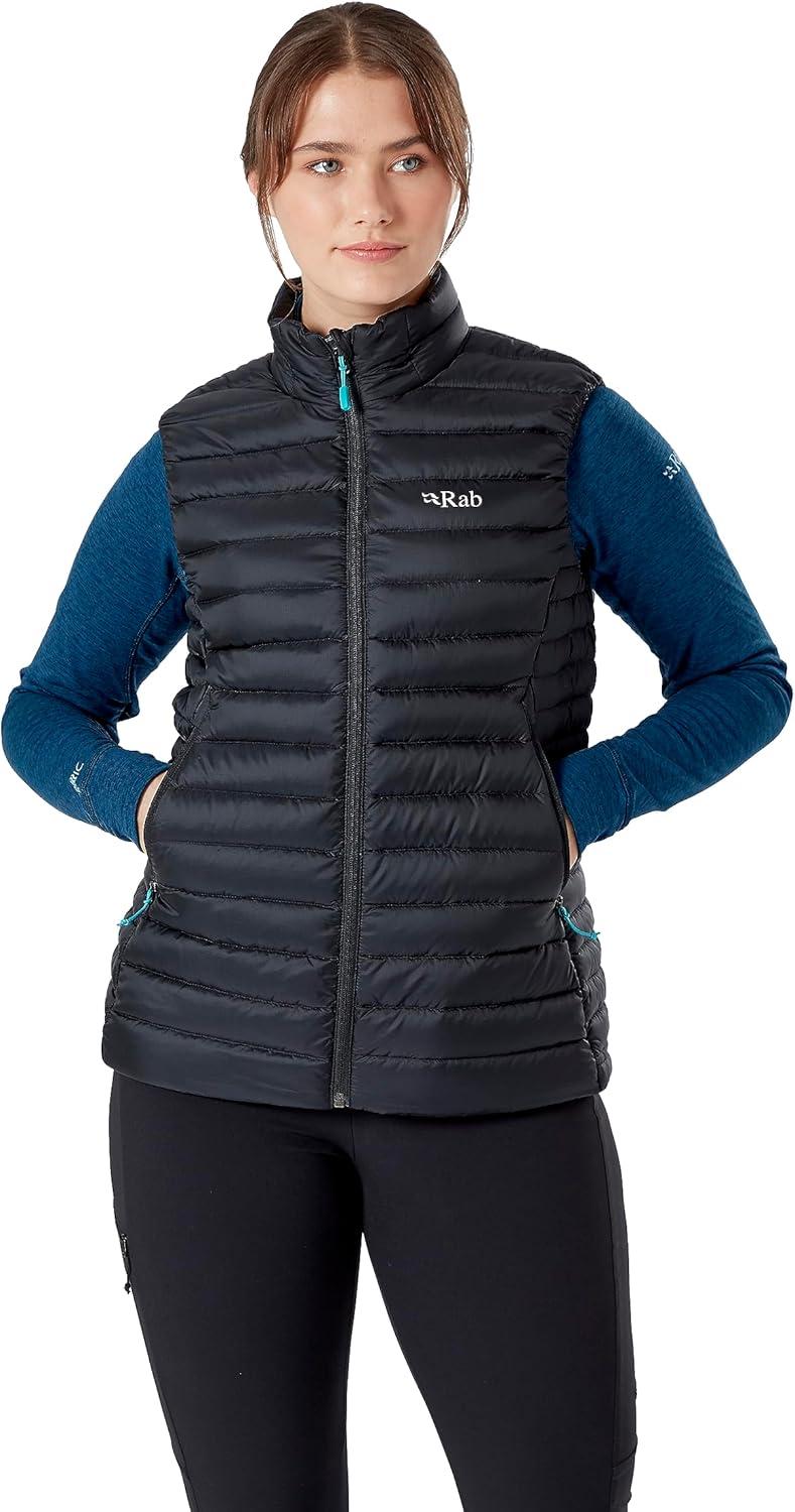 imageRab Womens Microlight Down Vest Insulated Lightweight Gilet for Hiking Trekking ampamp SkiingBlack