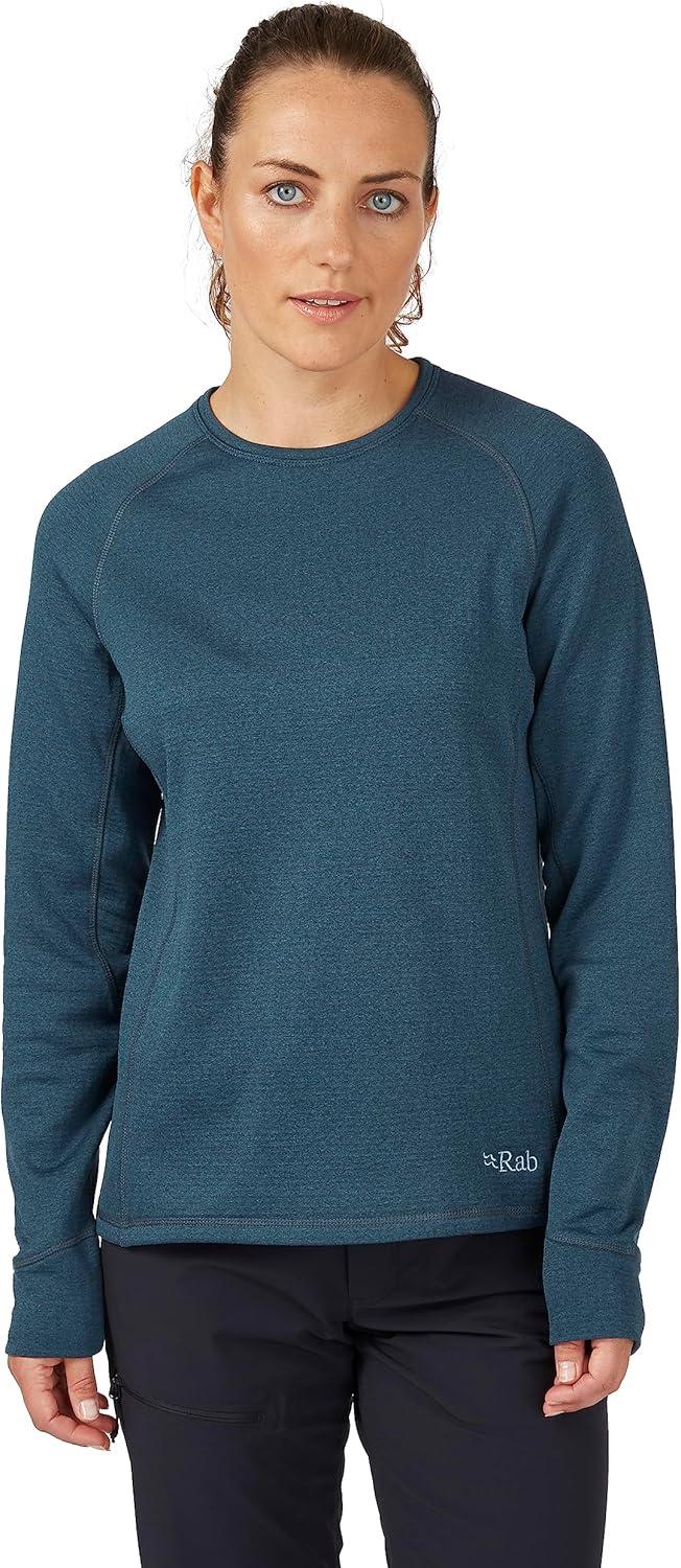 imageRab Womens Nexus Crew Lightweight Long Sleeve Fleece for Hiking ampamp ClimbingOrion Blue