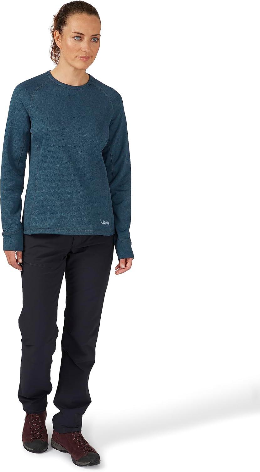 imageRab Womens Nexus Crew Lightweight Long Sleeve Fleece for Hiking ampamp ClimbingOrion Blue