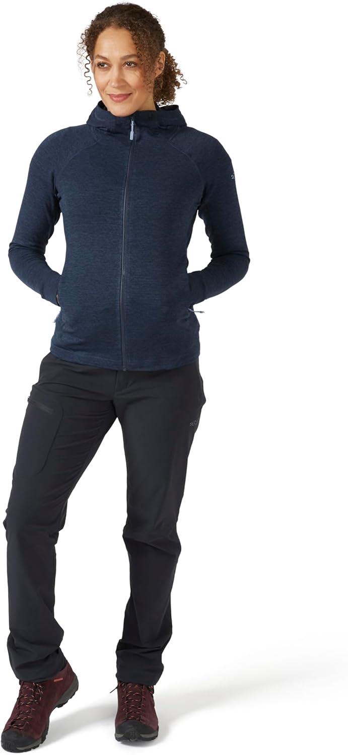 imageRab Womens Nexus Hoody FullZip Lightweight Fleece Jacket for Hiking ampamp ClimbingDeep Ink