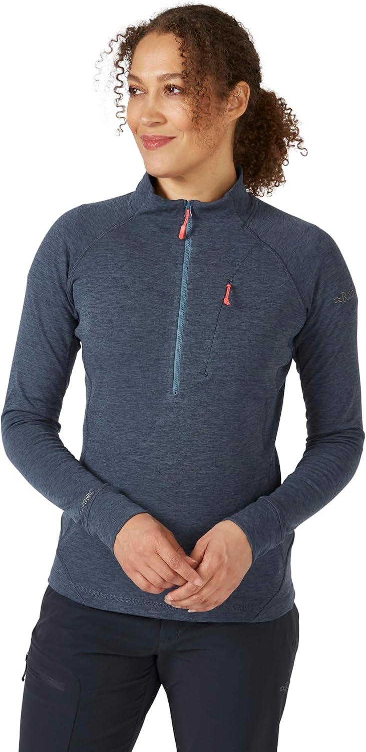 imageRab Womens Nexus PullOn Lightweight Fleece Jacket for Hiking ampamp ClimbingSteel