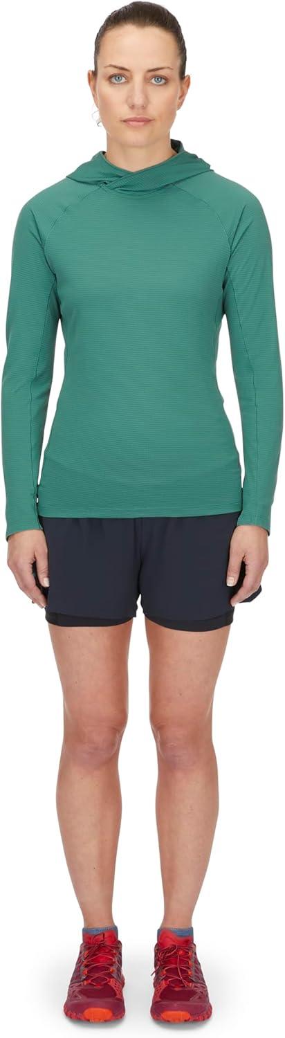 imageRab Womens Sonic Hoody Lightweight Breathable Baselayer Shirt for Hiking ampamp Trail RunningEucalyptus