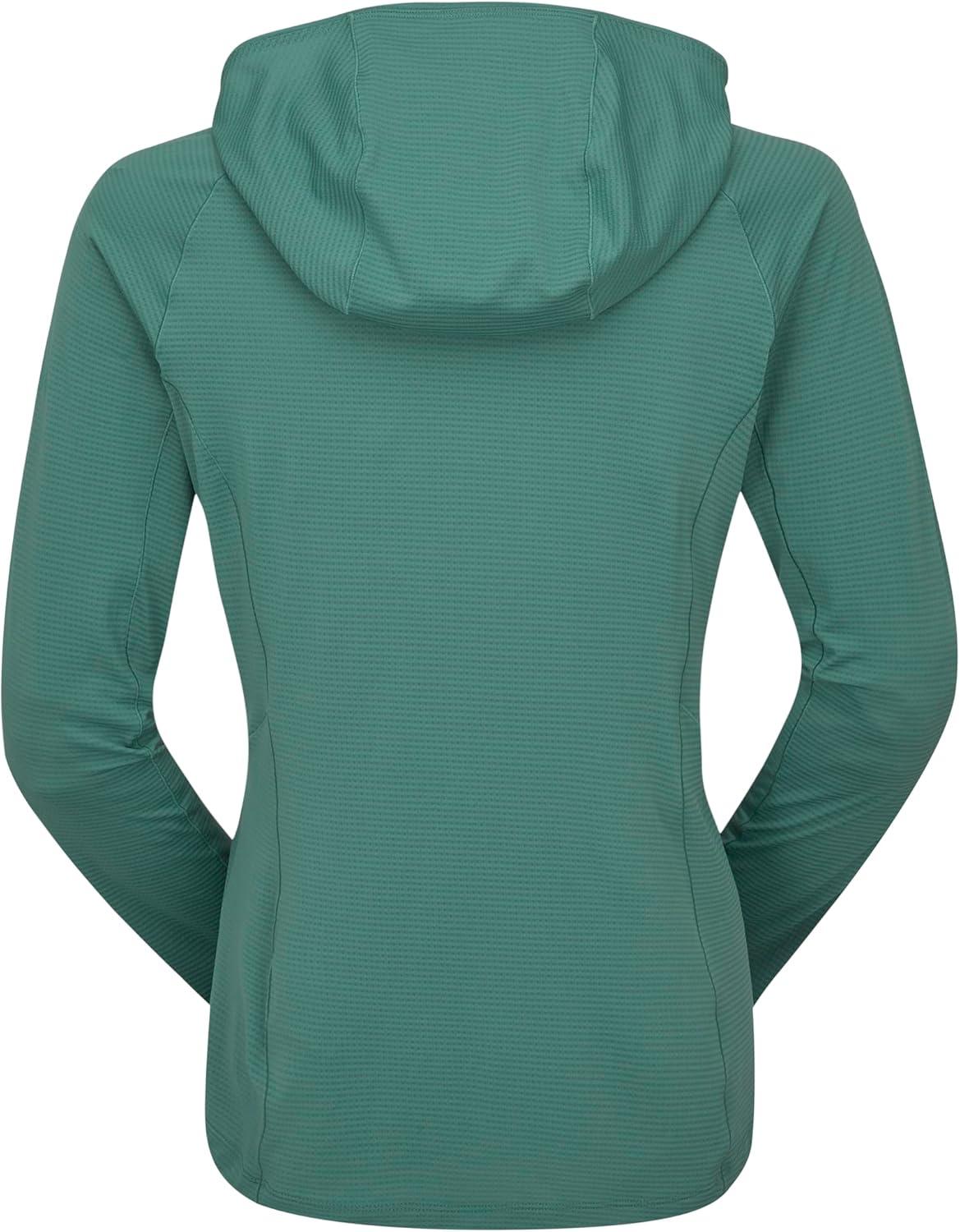 imageRab Womens Sonic Hoody Lightweight Breathable Baselayer Shirt for Hiking ampamp Trail RunningEucalyptus