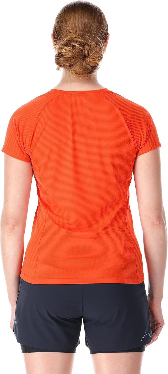 imageRab Womens Sonic Tee Lightweight Breathable ShortSleeve TShirt for Trail Running ampamp HikingRed Grapefruit