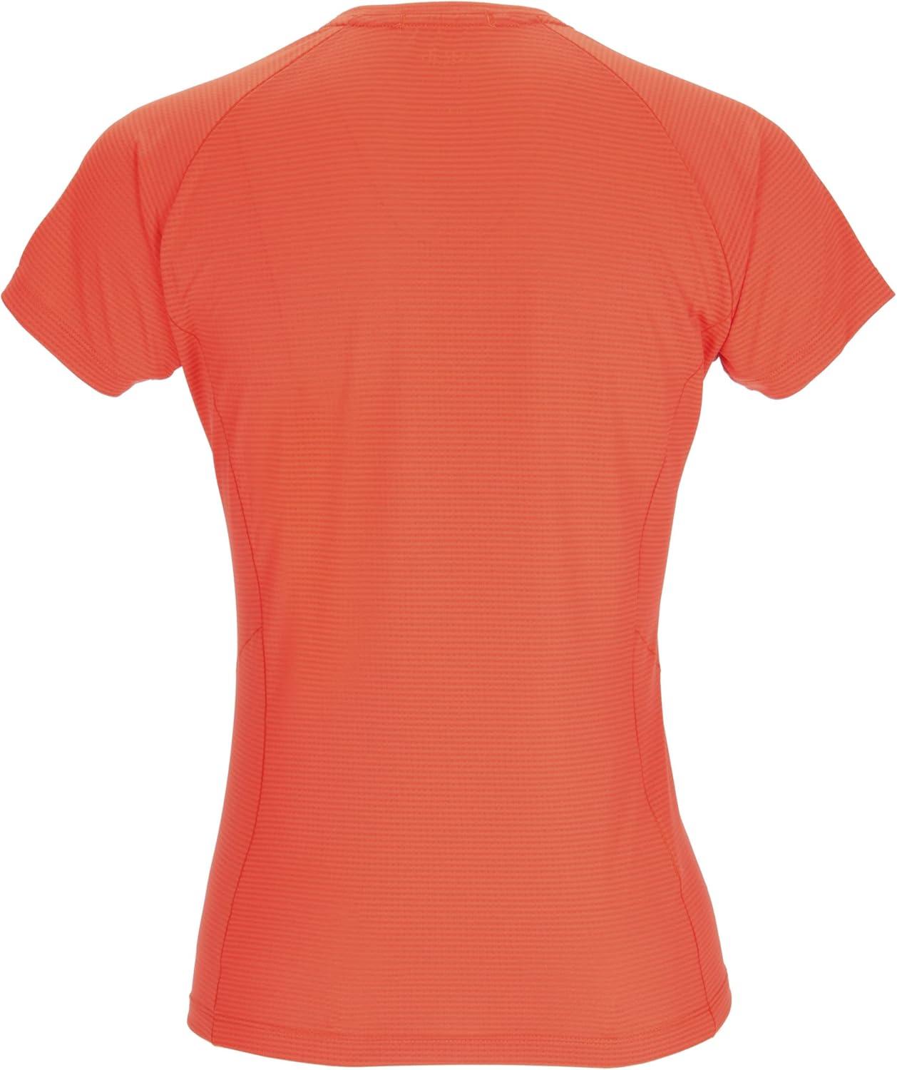 imageRab Womens Sonic Tee Lightweight Breathable ShortSleeve TShirt for Trail Running ampamp HikingRed Grapefruit