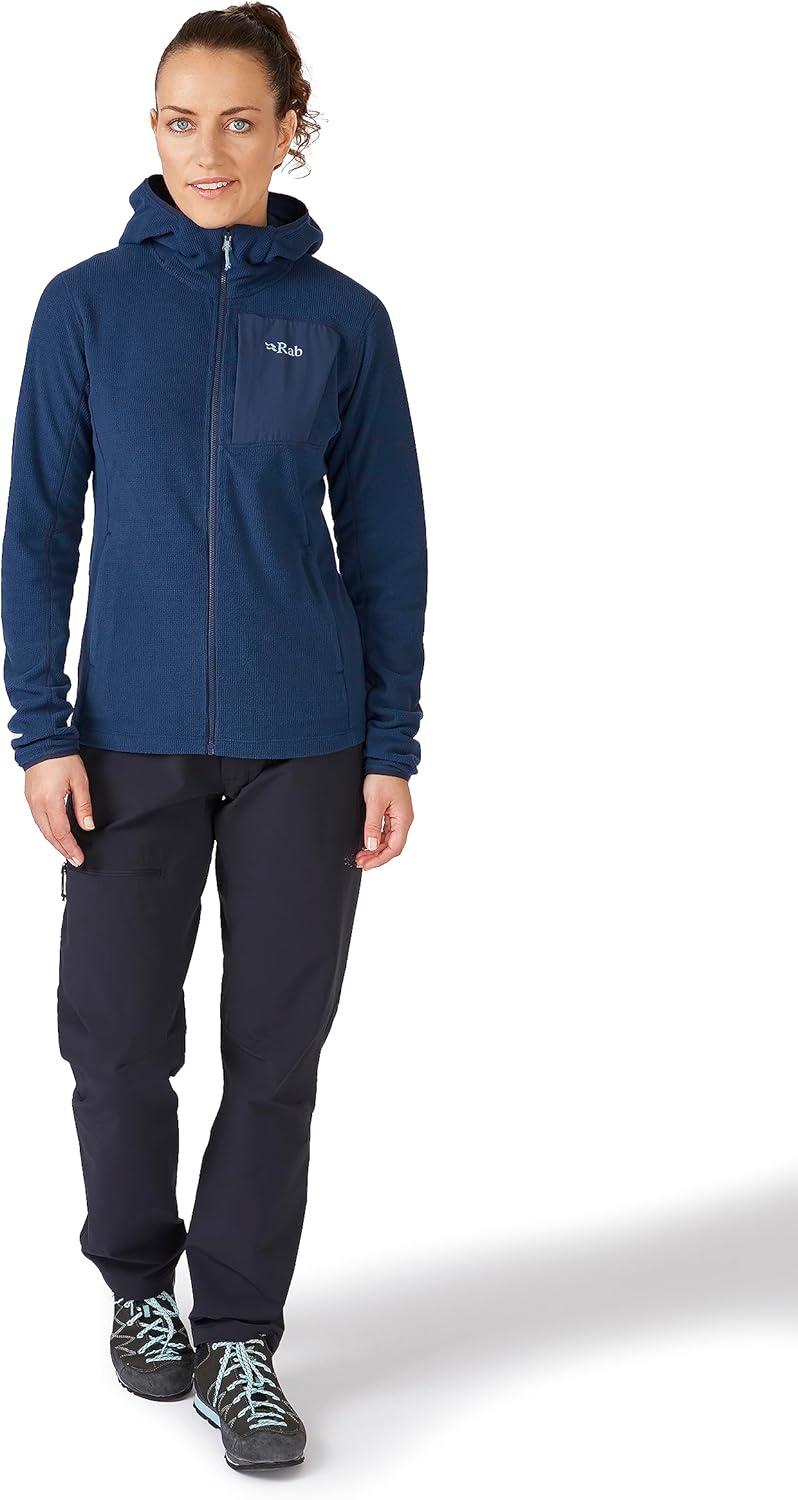 imageRab Womens Tecton Hoody FullZip Fleece Jacket for Hiking ampamp ClimbingDeep Ink