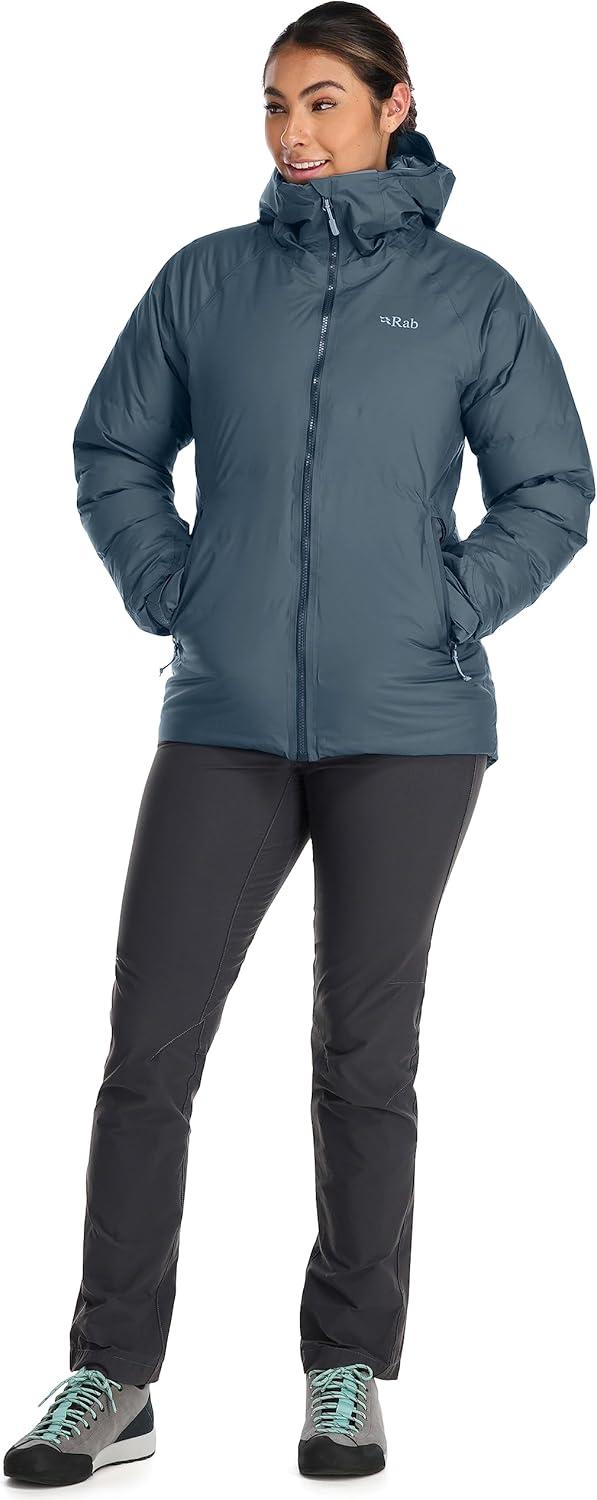 imageRab Womens Valiance Down Jacket Waterproof Windproof Insulator for Climbing Mountaineering ampamp Casual WearOrion Blue