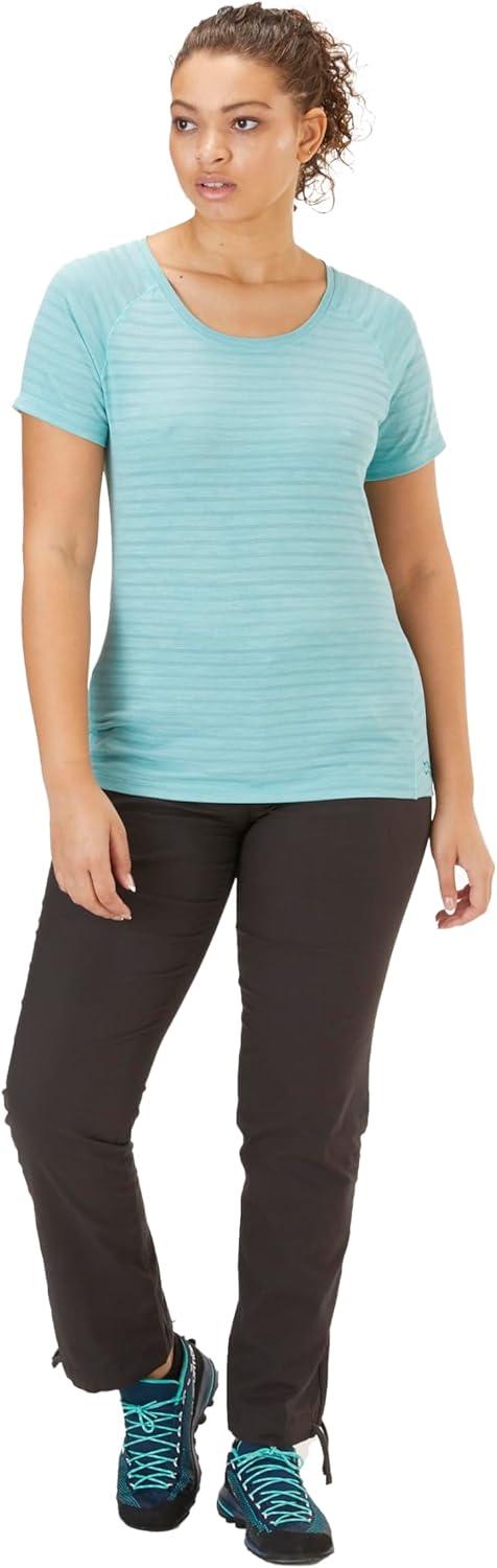 imageRab Womens Wisp Tee Breathable ShortSleeve TShirt for Hiking Climbing ampamp CasualMeltwater Marl