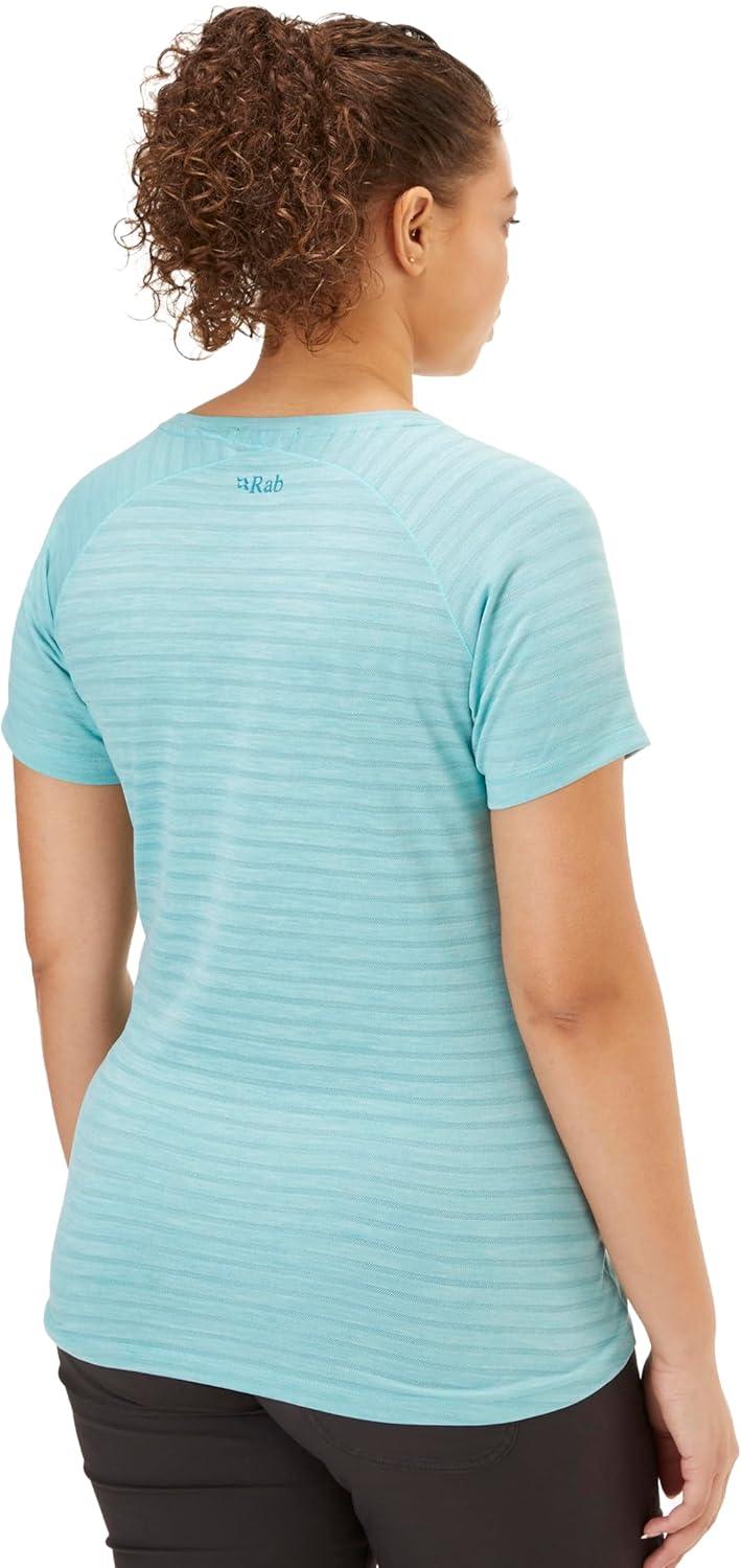 imageRab Womens Wisp Tee Breathable ShortSleeve TShirt for Hiking Climbing ampamp CasualMeltwater Marl