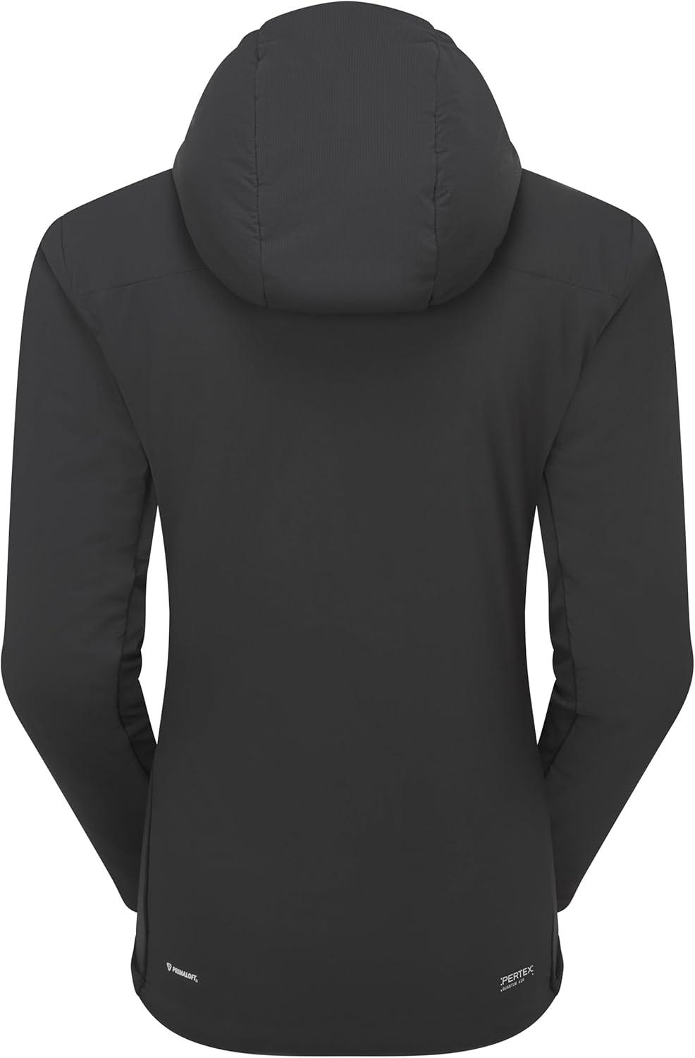 imageRab Womens Xenair Alpine Flex Jacket Hooded Synthetic Insulated Coat for Hiking ampamp MountaineeringBlack