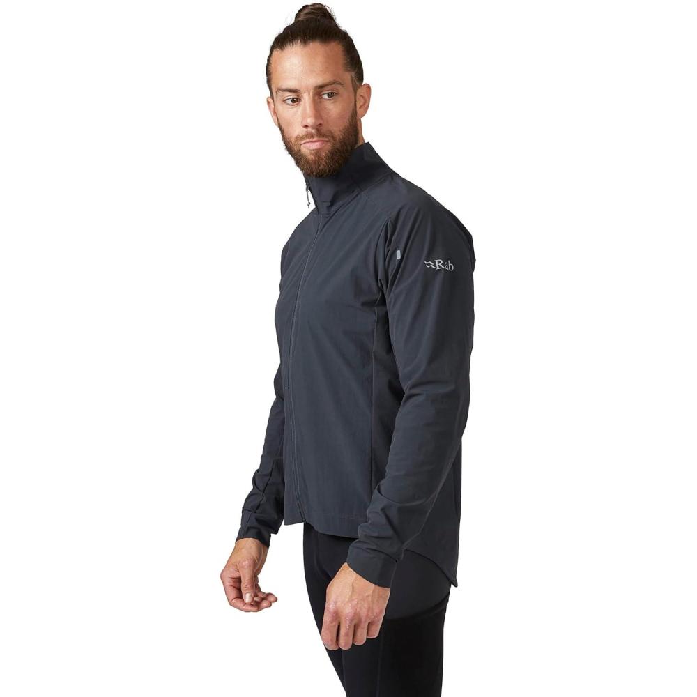 imageRab Mens Cinder Borealis Softshell Jacket Lightweight WaterRepellent Coat for Biking Cycling ampamp CommutingBeluga