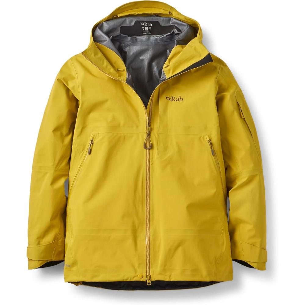 imageRab Mens Khroma Diffuse GTX Jacket GoreTex Waterproof Breathable Coat for Skiing ampamp MountaineeringDark Pollen