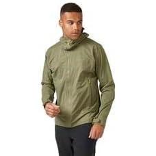 Rab Men’s Kinetic 2.0 Hooded Waterproof Lightweight Jacket for Hiking and Trekking(Light Khaki)