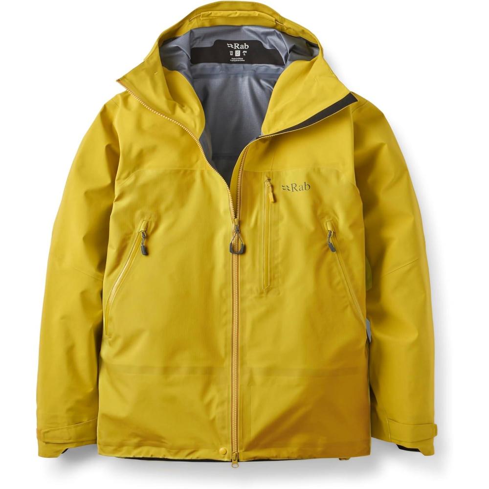 imageRab Mens Latok Mountain GTX Jacket Waterproof Breathable GoreTex Coat for Skiing ampamp SnowboardingDark Pollen