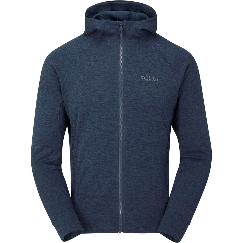 imageRab Mens Nexus Hoody FullZip Lightweight Fleece Jacket for Hiking ampamp ClimbingDeep Ink