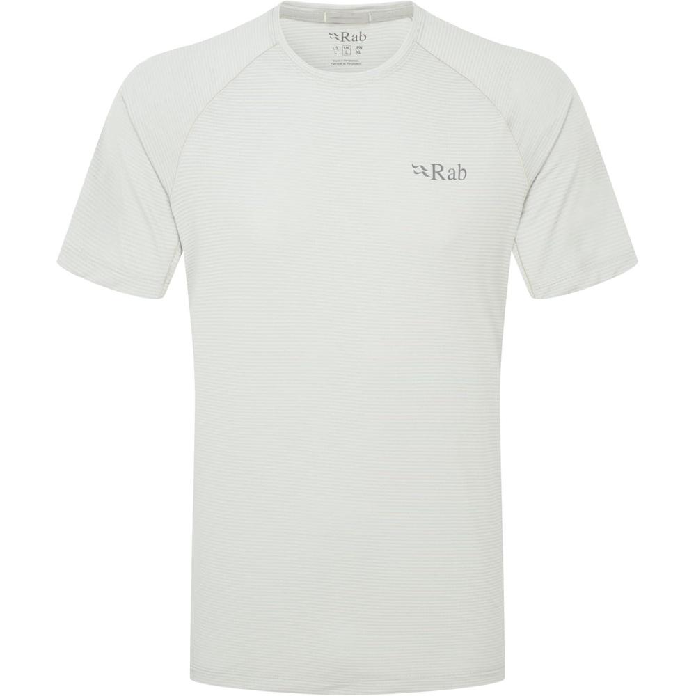 imageRab Mens Sonic Tee  Lightweight Breathable ShortSleeve TShirt for Trail Running ampamp HikingLight Zinc