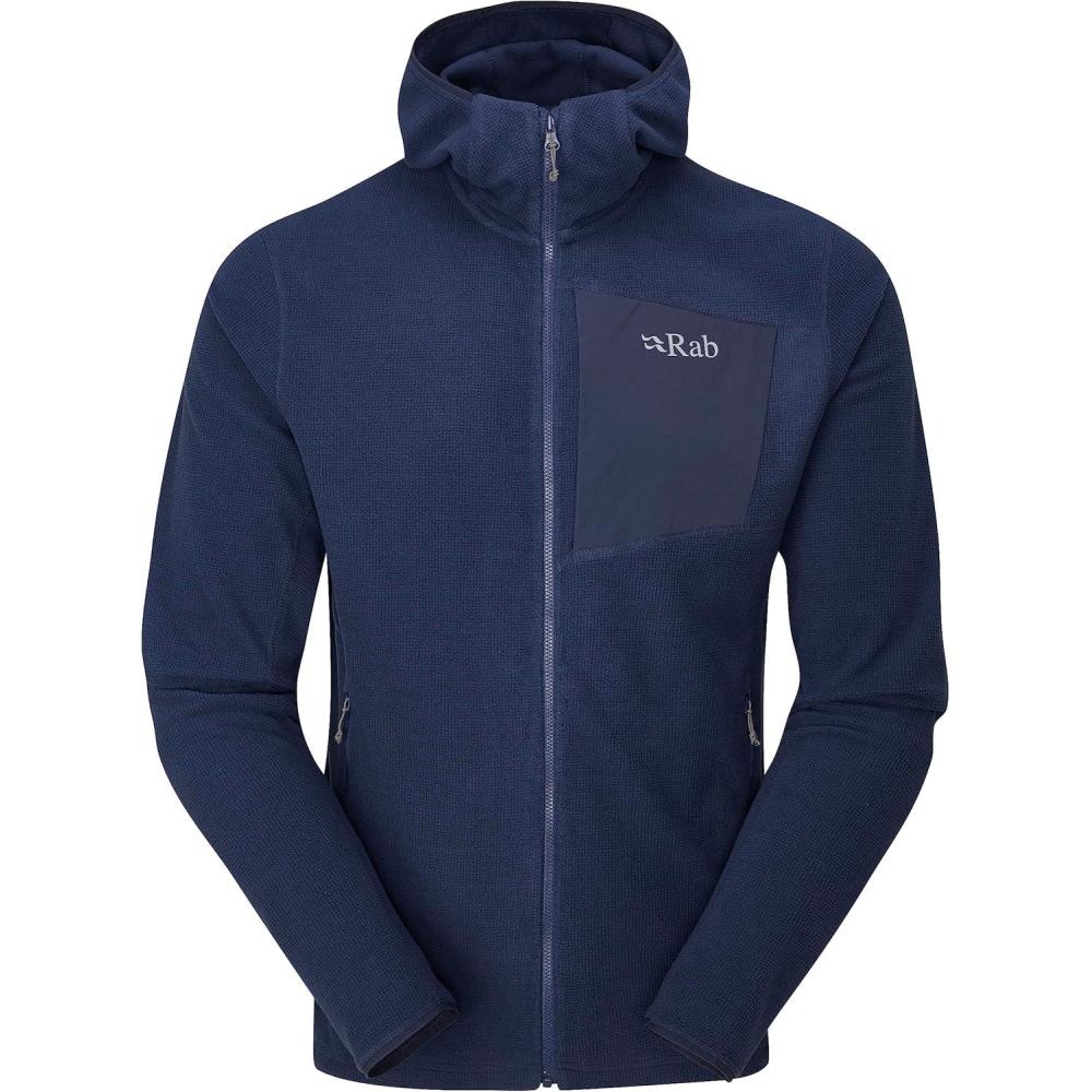 imageRab Mens Tecton Hoody  FullZip Fleece Jacket for Hiking ampamp ClimbingDeep Ink