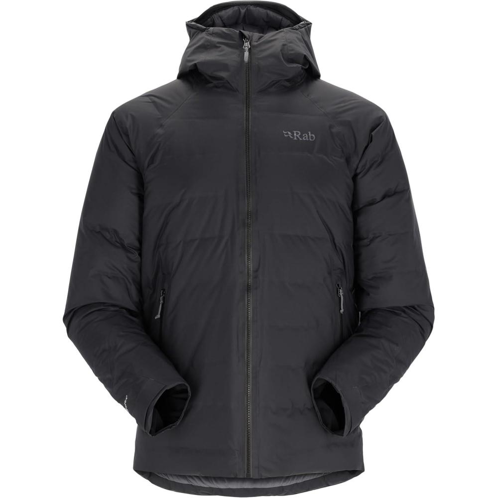 imageRab Mens Valiance Down Jacket  Waterproof Windproof Warm Down Coat for Climbing ampamp MountaineeringBlack