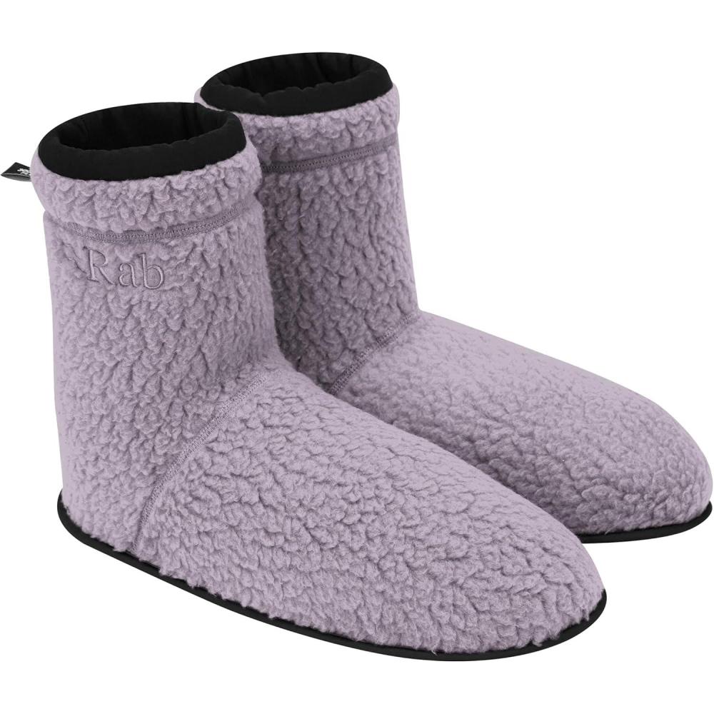 imageRab Outpost Hut Boot Fleece Booties for Camping Climbing and SkiingRose Quartz