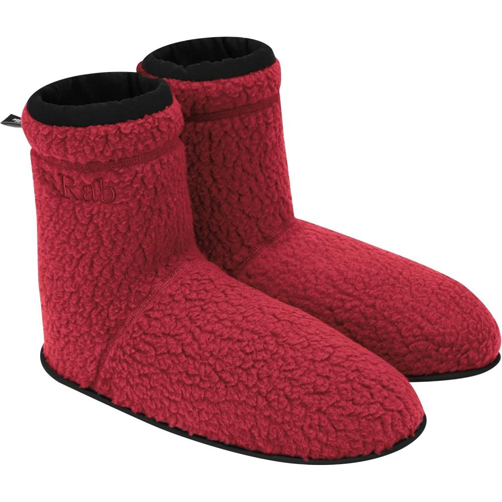 imageRab Outpost Hut Boot Fleece Booties for Camping Climbing and SkiingRuby