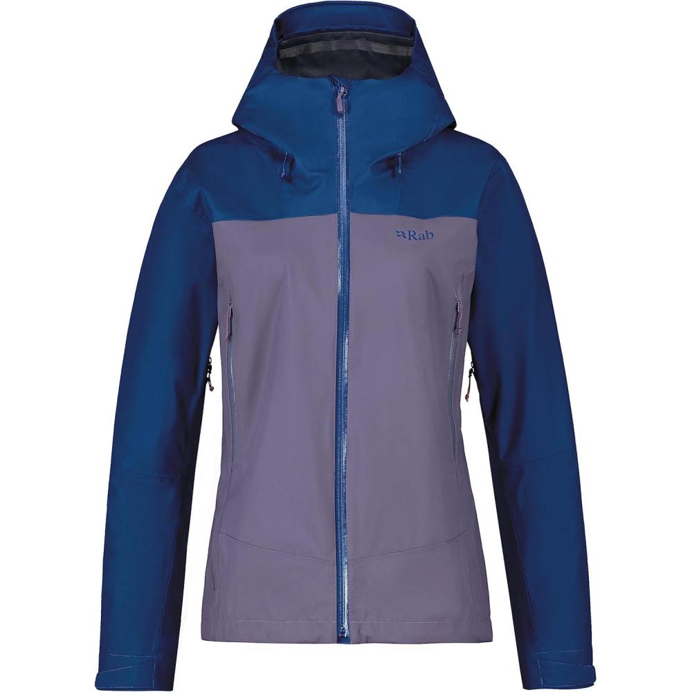 imageRab Womens Arc Eco Waterproof Breathable Jacket for Hiking ampamp SkiingPatriot BluePurple Sage
