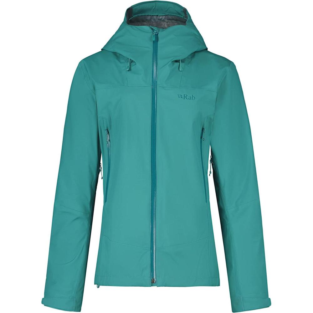 imageRab Womens Arc Eco Waterproof Breathable Jacket for Hiking ampamp SkiingStorm Green