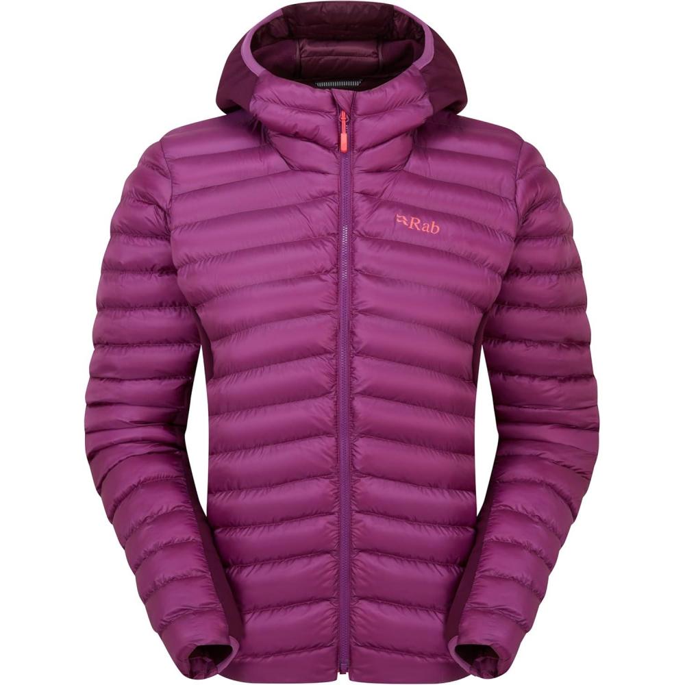 imageRab Womens Cirrus Flex Hoodie Jacket Lightweight Insulated Puffer Coat for HikingPlumMulberry