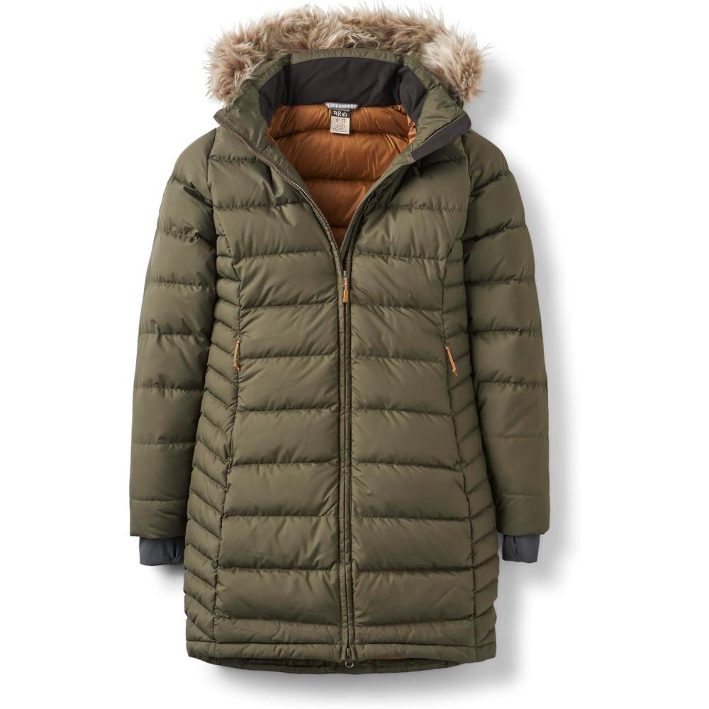 imageRab Womens Deep Cover 700Fill Long Down Parka Winter Coat for Hiking ampamp ApresSkiArmy