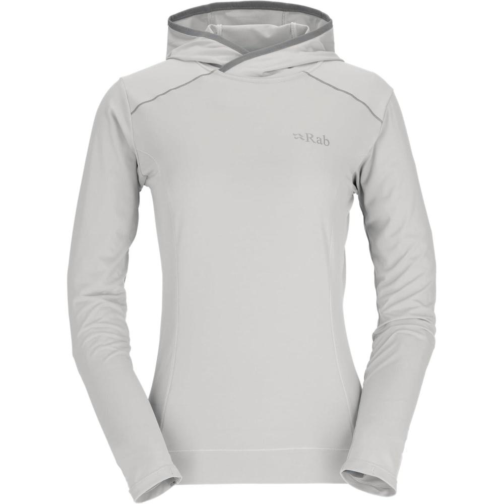 imageRab Womens Force Hoody Lightweight LongSleeve Hooded Baselayer Shirt for Hiking Climbing ampamp Trail RunningDark Pewter