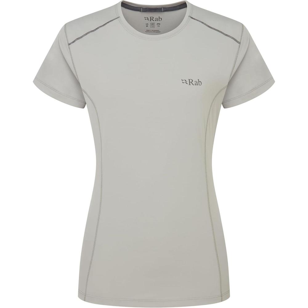 imageRab Womens Force Tee  Lightweight TShirt for Hiking Climbing ampamp Trail RunningDark Pewter