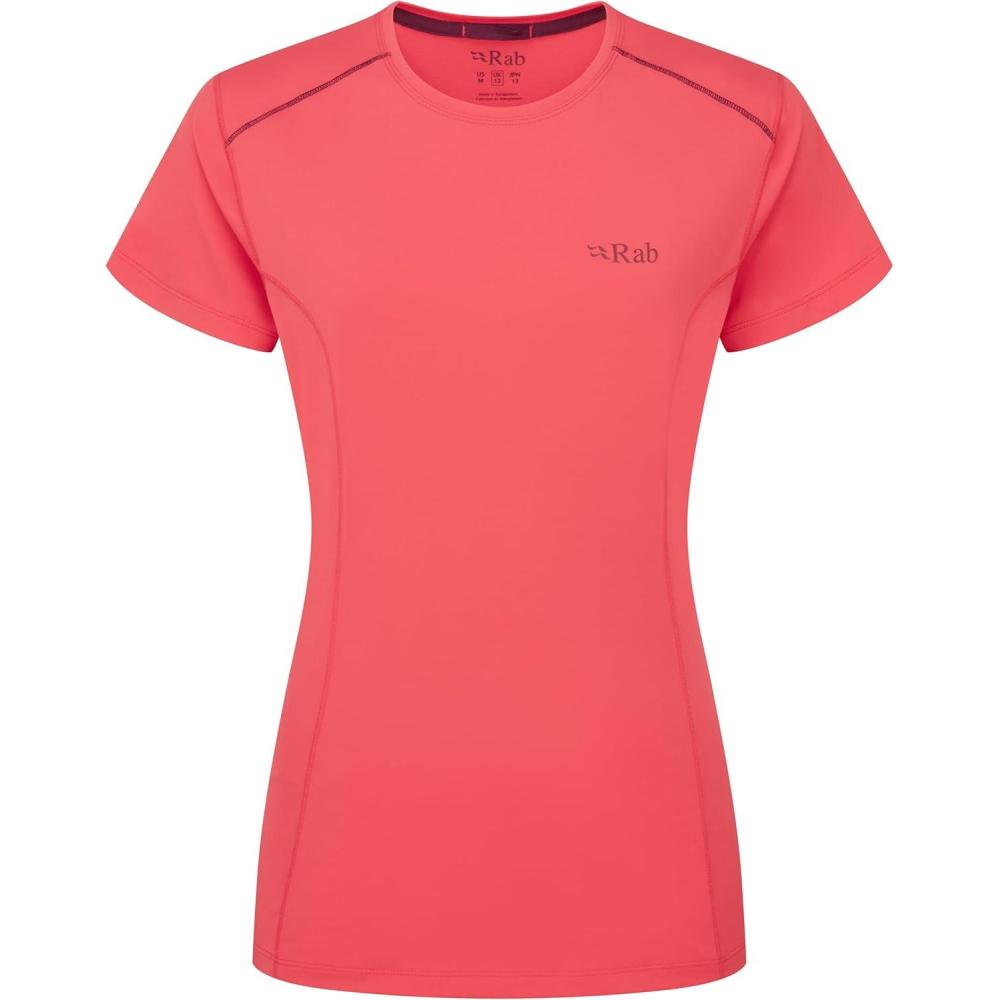 imageRab Womens Force Tee Lightweight TShirt for Hiking Climbing ampamp Trail RunningHibiscus