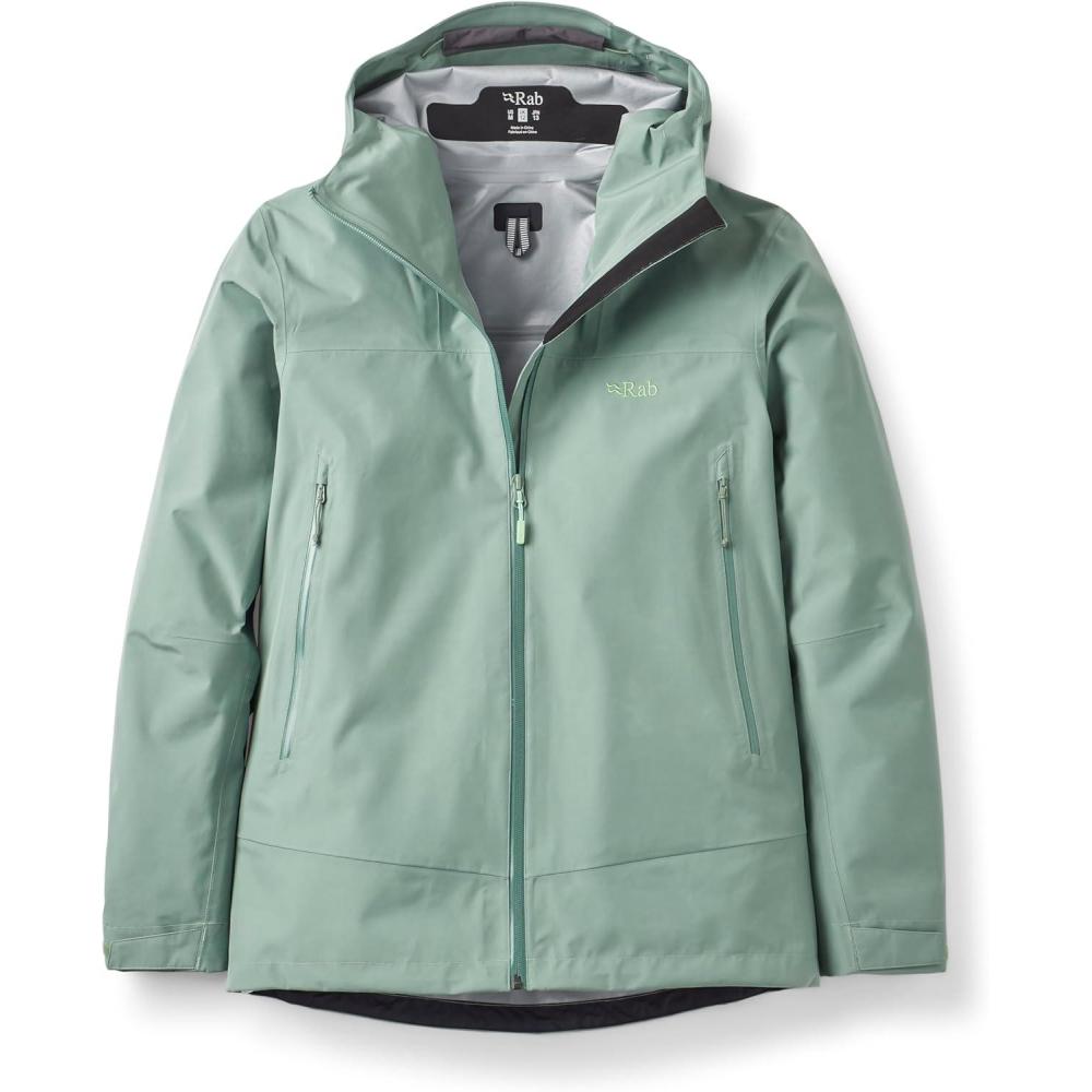 imageRab Womens Namche GoreTex Jacket GTX Waterproof Breathable Rain Shell for Hiking ampamp Everyday UseDark Fig Green
