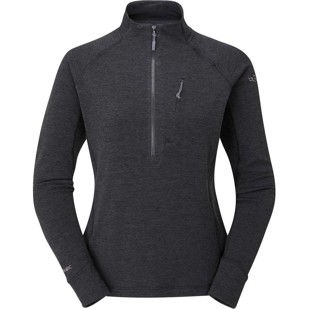 imageRab Womens Nexus PullOn  Lightweight Fleece Jacket for Hiking ampamp ClimbingBlack