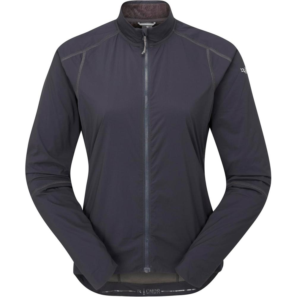 imageRab Womens VR Cinder Jacket Lightweight Breathable Softshell Coat for Mountain Biking Cycling ampamp CommutingEbony
