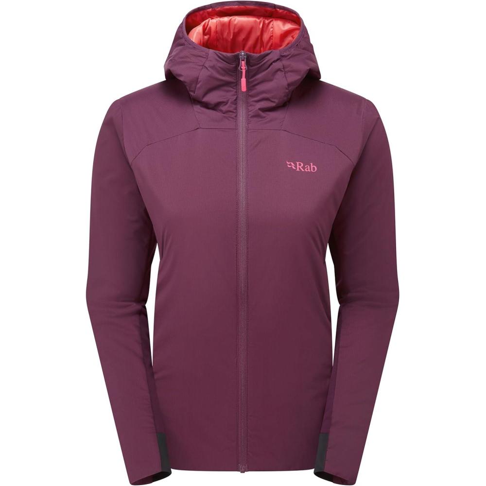 imageRab Womens Xenair Alpine Flex Jacket Hooded Synthetic Insulated Coat for Hiking ampamp MountaineeringMulberry