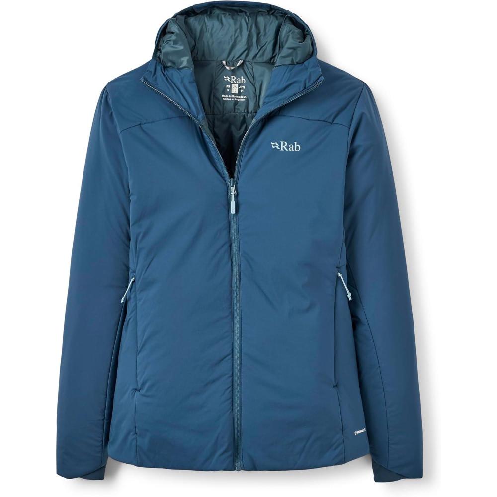 imageRab Womens Xenair Alpine Light Hooded Insulated Jacket for Hiking ampamp MountaineeringTempest Blue