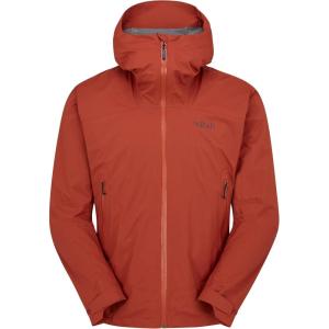 Rab Men’s Downpour Light Jacket – Lightweight Waterproof Hooded Coat for Hiking & Trekking(Tuscan Red)