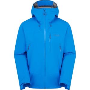 Rab Men’s Downpour Mountain Jacket – Lightweight Waterproof Hooded Coat for Hiking & Trekking(Maya Blue)