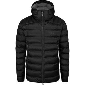 Rab Men’s Electron Pro 800-Fill Down Hooded Jacket for Climbing & Mountaineering(Black/Black)