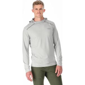 Rab Men’s Force Hoody Lightweight Long-Sleeve Hooded Baselayer Shirt for Hiking, Climbing, & Trail Running(Dark Pewter)